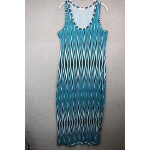 chinese dress ladies Calvin Klein Striped Maxi Dress- Size 2  The Saved Collection